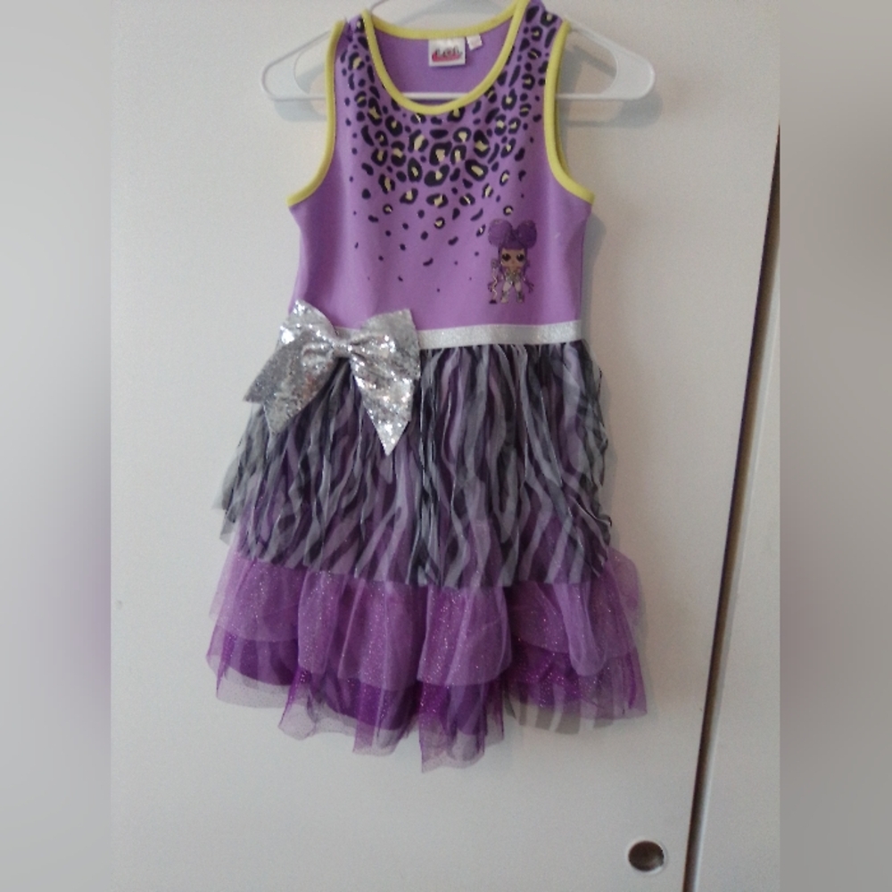 L.O.L. Surprise! Purple and Silver Kids Casual Dress